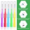 Didaey 350 Pieces Braces Brush Interdental Brush Floss Brushes, Flosser Toothpick Oral Dental Hygiene Cleaners Soft Gum Picks Brow Brushes Dental Cleaners Tooth Cleaning Tool, Mixed Color view 4