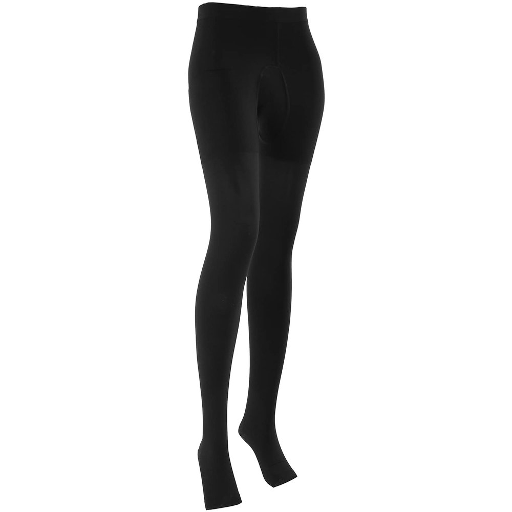Washable Varicose Vein Pantyhose Pain Relief Sports Compression Stockings - Black M - Elastic Support & Comfort for Active Lifestyle.