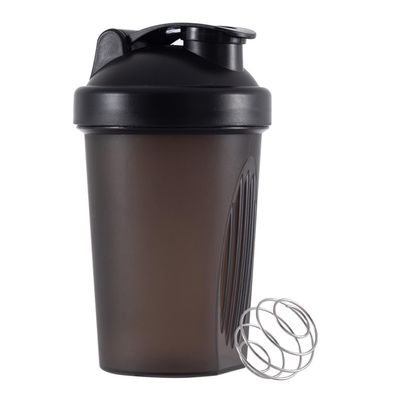 Pubiao Protein Shaker Bottle, Shaker for Protein Shakes, Includes Wire Mixing Ball, BPA Free, Transparent Colour, 400 ml