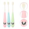 FOMIYES 3pcs Boys and Girls Travel Toothbrush Boy Manual Household Silicone Ergonomic Brush for Daily Use Cleaning Tool Random Color view 3