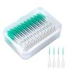 AWAVM 200PC-boxed Silicone Interdental Brush, Dual-use Dental Floss Sticks, Elastic Massage Floss Brushesh, Soft Gum Interdental Brush, Tooth Protection (Green) view 1