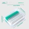 AWAVM 200PC-boxed Silicone Interdental Brush, Dual-use Dental Floss Sticks, Elastic Massage Floss Brushesh, Soft Gum Interdental Brush, Tooth Protection (Green) view 2
