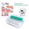 AWAVM 200PC-boxed Silicone Interdental Brush, Dual-use Dental Floss Sticks, Elastic Massage Floss Brushesh, Soft Gum Interdental Brush, Tooth Protection (Green) view 3