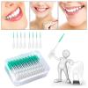 AWAVM 200PC-boxed Silicone Interdental Brush, Dual-use Dental Floss Sticks, Elastic Massage Floss Brushesh, Soft Gum Interdental Brush, Tooth Protection (Green) view 4