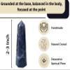 Amazing Gemstone Iolite Crystal Towers ~ Natural Healing Point Obelisk for Reiki and Grid (2 to 3 INCH) view 4