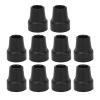 10pcs Crutch Tip Set, Rubber Walking Cane Tip Crutch, 19mm Inner Diameter Cane Tip, Universal Heavy Duty Walking Cane Tip (Black) view 3