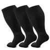 3 Pairs Plus Size Compression stockings for Men & Women (20-30 mmHg) Best Graduated Athletic Fit for Running, Nurses, Flight Travel & Maternity Pregnancy - Boost Stamina, Circulation & Recovery-XXL view 1