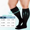 3 Pairs Plus Size Compression stockings for Men & Women (20-30 mmHg) Best Graduated Athletic Fit for Running, Nurses, Flight Travel & Maternity Pregnancy - Boost Stamina, Circulation & Recovery-XXL view 2