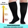 3 Pairs Plus Size Compression stockings for Men & Women (20-30 mmHg) Best Graduated Athletic Fit for Running, Nurses, Flight Travel & Maternity Pregnancy - Boost Stamina, Circulation & Recovery-XXL view 3
