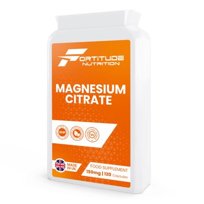 Magnesium Citrate Capsules 500mg | High Strength Magnesium Supplement for Women and Men | for Tiredness, Restless Legs, Fatigue, Sleep | 120 Highly Absorbable Vegan Capsules
