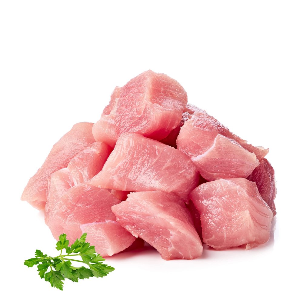 Diced Pork, Fresh Pork Chunks Handcut By Master Butcher, Tender, Juicy And Flavoursome, Suitable For Home Freezing. Meat Pack Contains Approximately 1kg