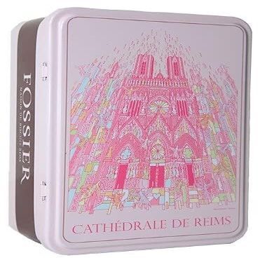 Maison Fossier - French Pink Biscuits of Reims (Cathedral tin Box - artist: Lemza) - 150gr