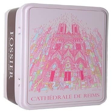 Maison Fossier - French Pink Biscuits of Reims (Cathedral tin Box - artist: Lemza) - 150gr