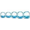 Bumdenuu 5 Pieces/Knob Neck Line Symmetrical Cutting Beard Styling Care Grooming Mustache Beard Shaping Shaving Tools - Blue view 4