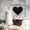 18pcs Black Gold Glitter Dessert Cupcake Pick for Straight Outta 1973 Cheer to 53rd Years Old Theme Decor Supplies Happy 53rd Birthday Party Decoration view 2