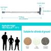 Walking Cane for Seniors and Disabled, Adjustable Walking Stick with T-Handle, Cane for Men and Women, 1 Pair, Silver view 2