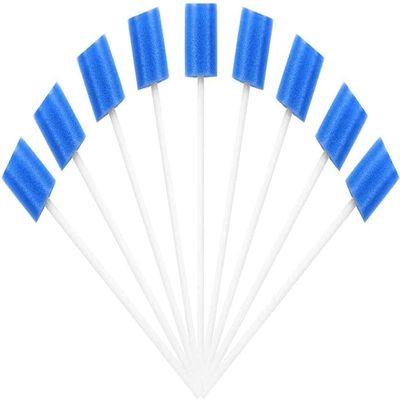 Pack of 50 Sponge Swabs Disposable Mouth Cleaning Sponge Swab Dental Stick for Oral Care Sponge Swabs Mouth Cleaning Swab (Blue)