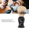 Shaving Brush Portable Hair Brush Black Curved Handle Foaming Beard Cleaning Brushe for Safety Double Edge Straight Razor Black view 2