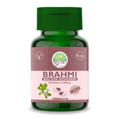 Aryan Herbals Brahmi (Bacopa Monnieri) 60 Tablets of 500 MG