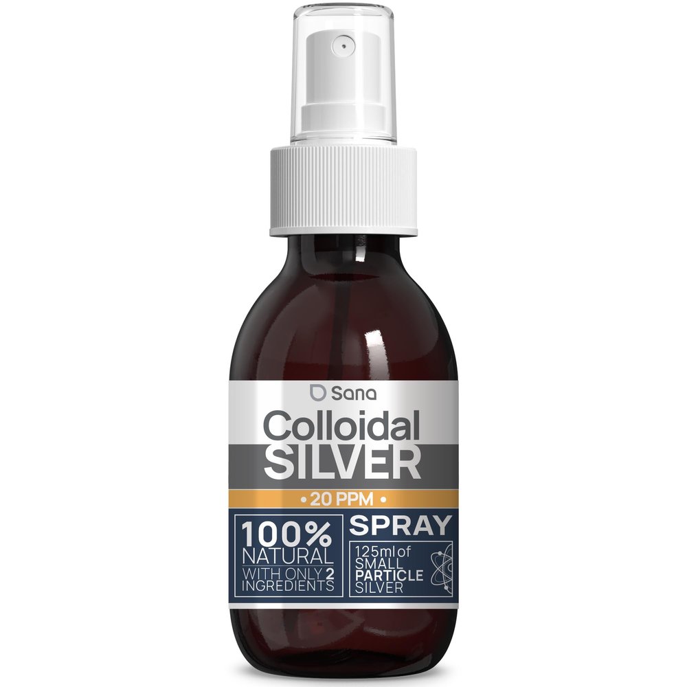 Colloidal Silver Spray 20 PPM 125ml  for Humans & Dogs  Highly Efficient Silver Water for Best Results : Topical use  Carbon Neutral  100% Natural (125 ML)