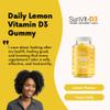 Sunvit-D3 Lemon Vitamin D3 Gummies 2000IU - Vitamin d for Adults & Menopausal Women | Alleviating Back & Muscle Discomfort | Chewable & Calcium Vitamin D Gummies Suitable for Ages 11 & Above view 3