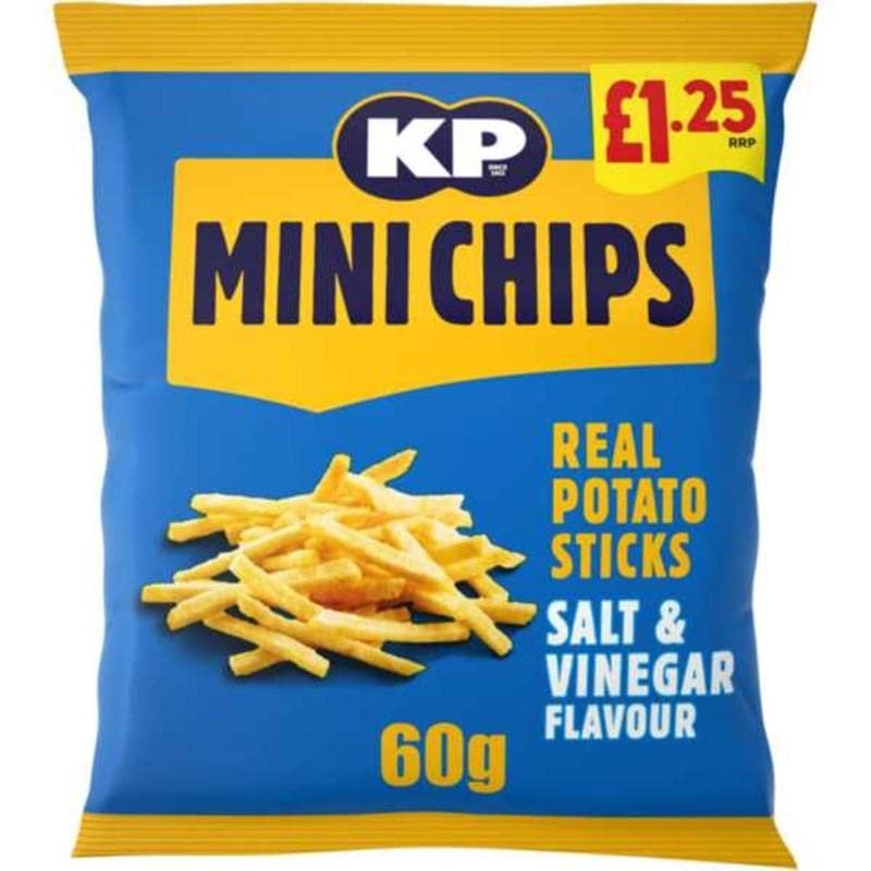 KP Salt & Vinegar Mini Chips 60g - Box of 20 (Price Marked)