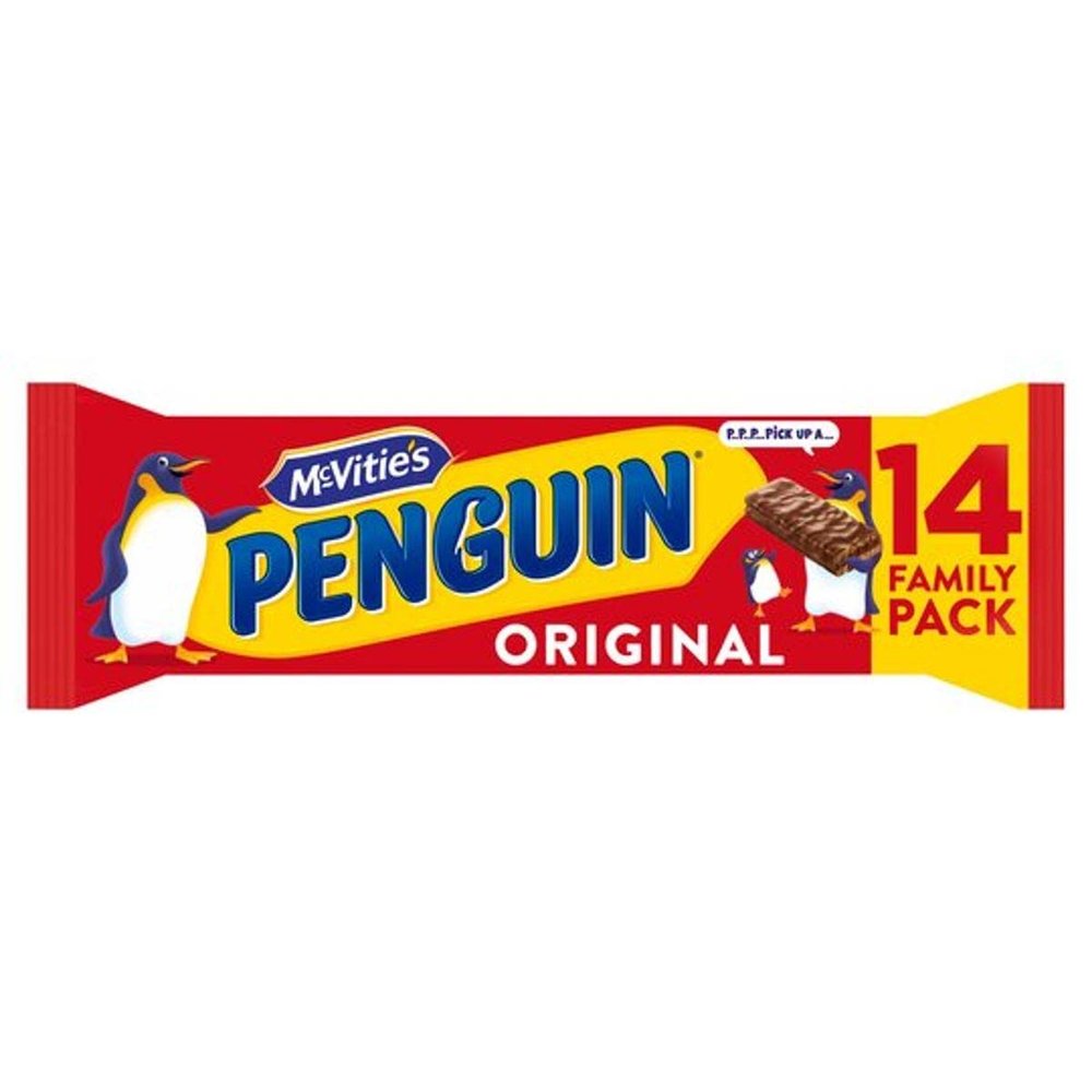Mcvities Penguin Milk Chocolate Biscuit Bar 14Pk 344.4G