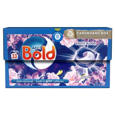 Bold All-in-1 PODS Washing Liquid Capsules 33 Washes, Exotic Bloom