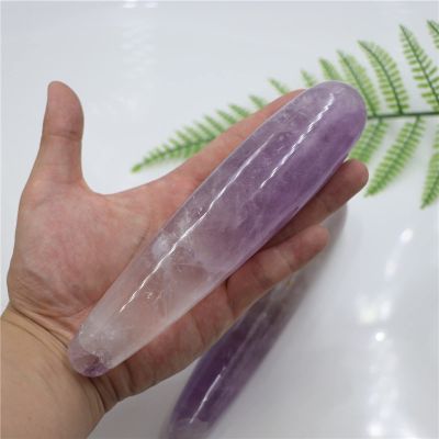 18cm Natural Amethyst Crystal Massage Wand Crystal Stone Yoni Wand Women Gift,18-4cm