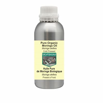 Devprayag Pure Organic Moringa Oil (Moringa oleifera) Natural Therapeutic Grade Cold Pressed 1250ml (42 oz)