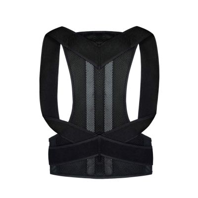 Posture Corrector Back Support Brace Clavicle Correction Corsets Adjustable Belt (Color : Black, Size : Large)