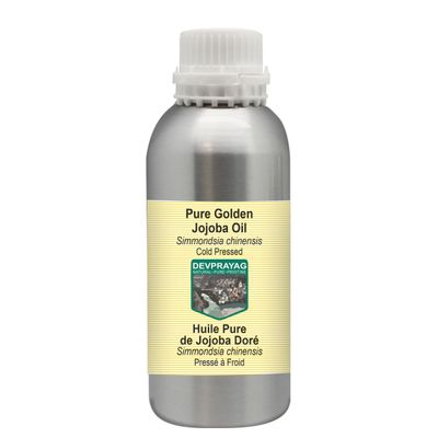 Devprayag Pure Golden Jojoba Oil (Simmondsia chinensis) Natural Therapeutic Grade Cold Pressed 300ml (10 oz)