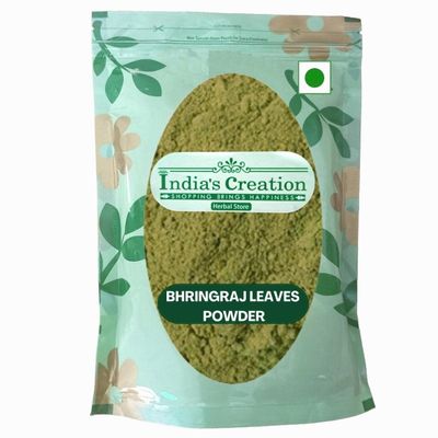 India's Creation Bhringraj Leaves Powder-Eclipta Alba-Raw Herbs-Bhringraj Patta-Bhangra-Bhangraiya-Jadi Booti-Single Herbs (250 Gram)