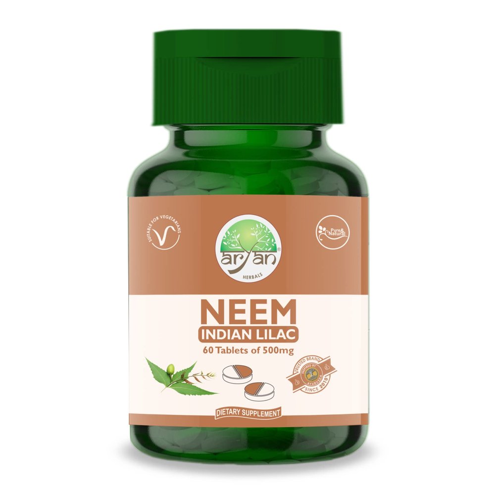 Aryan Herbals Neem (Indian Lilac) 60 Tablets of 500 MG