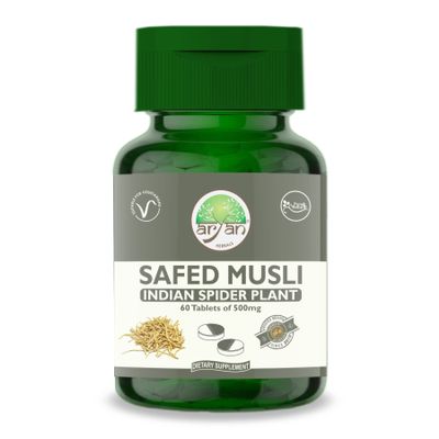 Aryan Herbals Safed Musli (Indian Spider Plant) 60 Tablets of 500 MG