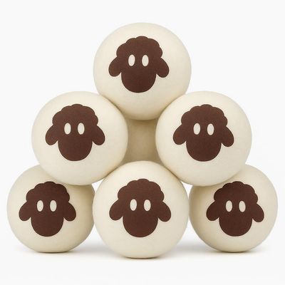 Copper Top - 6Pack Premium Organic New Zealand Wool,Natural Fabric Softener for Sensitive Skin-Reusable Laundry Dryer Balls,Reduce Wrinkles & Save Time, Baby Safe & Hypoallergenic