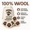 Copper Top - 6Pack Premium Organic New Zealand Wool,Natural Fabric Softener for Sensitive Skin-Reusable Laundry Dryer Balls,Reduce Wrinkles & Save Time, Baby Safe & Hypoallergenic view 3