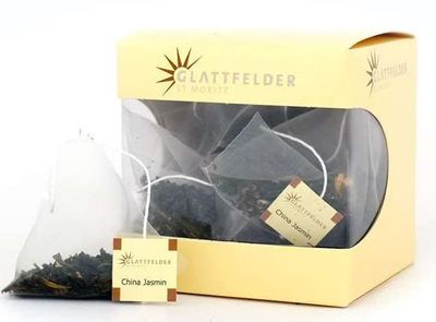 Glattfelder St. Moritz - China Jasmin OP - 15 x 2 pyramid tea bags (total: 30 tea bags)