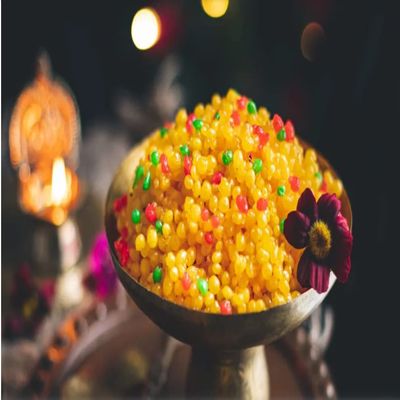 Sweet Boondi 750g Indian Traditional Sweet Best Gift For All Occasions Raksha Bandhan, Rakhi, Marriage, Diwali, Holi, Ganesh Chaturthi Festival Treat For Family & Friends