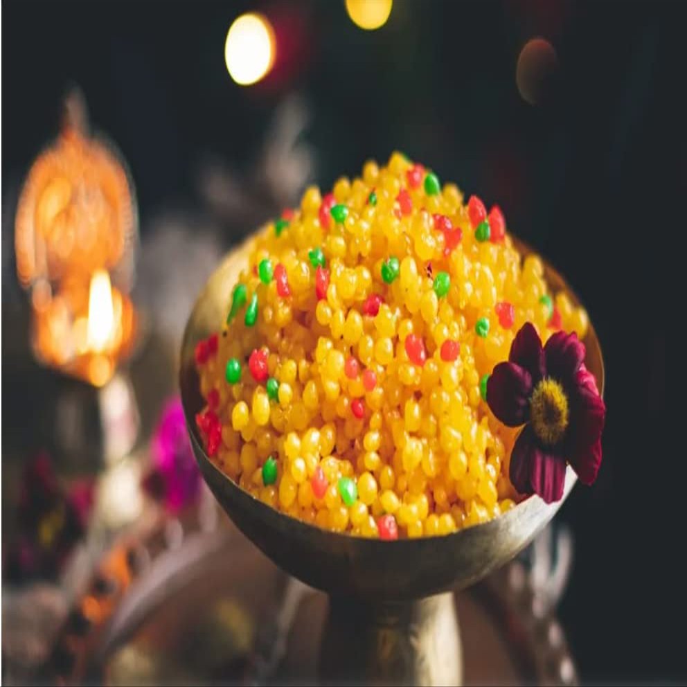 Sweet Boondi 750g Indian Traditional Sweet Best Gift For All Occasions Raksha Bandhan, Rakhi, Marriage, Diwali, Holi, Ganesh Chaturthi Festival Treat For Family & Friends