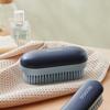 MEIJMJIA - Washing Brush, Cleaning Brush with Extra Hard Bristles for Cleaning Clothes, Shoes, Tiles, Kitchen, Bathroom (Blu/Senza maniglia) view 3