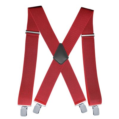 Men's Braces with 4 Hook-Clips for Trousers, Vintage Suspenders Braces for Men Heavy Duty Adjustable Elastic X Shape (I)