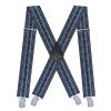 Men's Braces with 4 Hook-Clips for Trousers, Vintage Suspenders Braces for Men Heavy Duty Adjustable Elastic X Shape (L) view 1