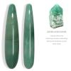 18cm Natural Green Crystal Wand Hand Carved Massage Stick Crystal Gemstone Yoni Wand,18-3cm view 3