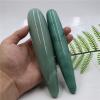 18cm Natural Green Crystal Wand Hand Carved Massage Stick Crystal Gemstone Yoni Wand,18-3cm view 4