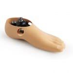Articulated foot with shock absorber and 24R heel fit