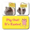 ButtonChocs Easter Chocolate Piglet - Pig Out It's Easter. Belgian Milk Chocolate Easter Gift. view 2