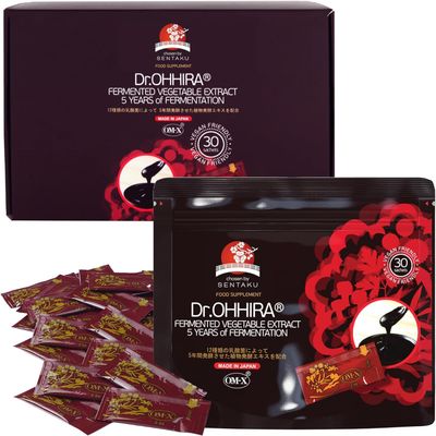 Dr. OHHIRA Fermented Vegetable Extract  3 in 1 Gut Health Supplement- Prebiotic,Probiotics, Postbiotic in OM-X  5yrs Unheated Fermentation of 12 Bacterial Live Cultures, 30 Sachets