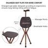 LINGTHIN Walking Stick with Seat for Men 265 lbs Capacity, Large Seat Board Height Adjustable Foldable Walking Cane with Seat, Cane Stool for Elderly Men, Adults and Convalescent People. view 2