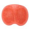 Silicone Shower Foot Scrubber Mat, Anti Skid Bath Foot Scrubber Mat with Strong Suction Cups, Easy Storage Foot Massager Scrubber with Hanging Hole Design, Massage Your Feet Without Bending(Red) view 1
